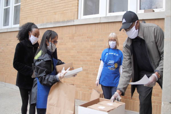 Rotarians helping with medical supplies